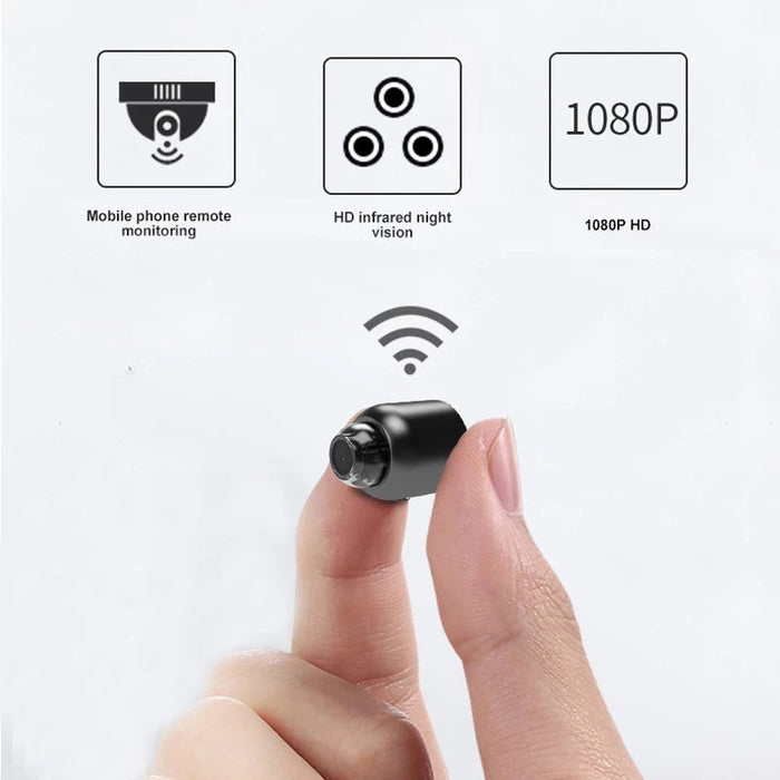 Mini Wifi-kamera 1080P - Trådlös övervakningssäkerhet med mörkerseende, rörelsedetektering, 160 graders ljudinspelning, Google Play-kompatibel - Perfekt för babyövervakning och IP-kamerabehov