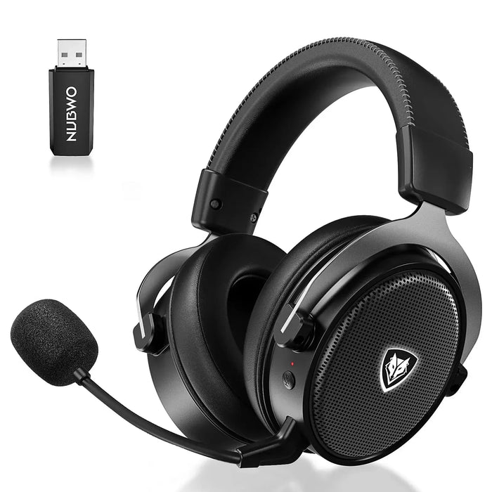 NUBWO® G Series – Vezeték nélküli gaming headset 2,4 GHz-es és Bluetooth 5.3 technológiával, zajszűrős mikrofonnal és sztereó hanggal – kompatibilis a PS5 / PS4 / PC / számítógép / telefon / XBOX / kapcsolóval